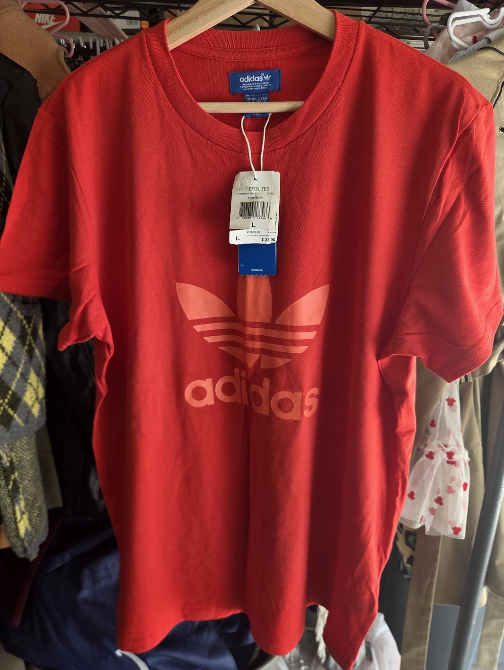 adidas Red Trefoil Graphic Tee